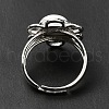 Natural Howlite Adjustable Rings RJEW-P043-01P-21-4