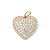 Brass Micro Pave Cubic Zirconia Pendants KK-Z107-15G-03-1