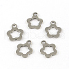 Tarnish Resistant Flower 201 Stainless Steel Charm Pendants STAS-R075-04-1