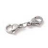 304 Stainless Steel Double Lobster Claw Clasps STAS-E163-57P-D-4
