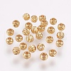 Carved Brass Beads X-KK-G312-02G-4mm-1