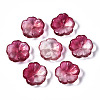 Transparent Spray Painted Glass Beads GLAA-Q089-003-G004-2
