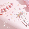 AHADERMAKER 10 Sets 5 Colors Glitter Glass Cabochons MRMJ-GA0001-22-5