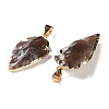 Raw Rough Natural Indian Agate Pendants G-T073-23G-02-2