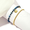 2Pcs 2 Style Natural Lapis Lazuli Beaded Stretch Bracelets Set BJEW-K238-09G-5