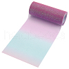 10 Yards Rainbow Color Polyester Tulle Fabric Rolls OCOR-WH0082-136B-1