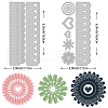 2Pcs 2 Styles Carbon Steel Cutting Dies Stencils DIY-WH0309-875-2