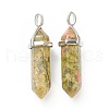 Natural & Synthetic Gemstone Pointed Pendants G-M378-01P-A-3