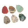 Natural Mixed Gemstone Pendants G-B009-24G-G-1