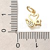 Rack Plating Brass Micro Pave Cubic Zirconia Charms KK-H508-31G-3