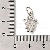 Brass Micro Pave Cubic Zirconia Pendants KK-Q001-17P-3