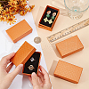 Cardboard Diamond Print Jewelry Storage Box CON-WH0084-79-3