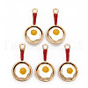 Rack Plating Alloy Enamel Pendants ENAM-N055-031-A01-NR-1