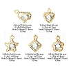 50Pcs 5 Style Rack Plating Iron Charms IFIN-YW0001-98-3