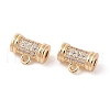 Brass Pave Clear Cubic Zirconia Beads KK-N256-08G-E-1