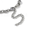 304 Stainless Steel Oval Link Bracelets for Men Women BJEW-G725-06P-3