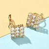 Brass Micro Pave Clear Cubic Zirconia Clip-on Earrings EJEW-A132-02C-G-3