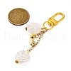 Flower ABS Plastic Imitation Pearl Pendant Decoration HJEW-JM02440-3