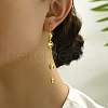Fashionable Brass Ball Pendant Tassel Hoop Earrings DH2211-4