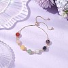 Natural Gemstone Slider Bracelets for Women BJEW-JB11131-01-2