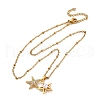 304 Stainless Steel Clear Cubic Zirconia Pendant Necklaces for Women NJEW-F334-01G-03-2