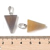 Natural Grey Agate Pendants G-B127-04P-08-4