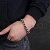 Tibetan Style Alloy Skull Link Chain Bracelet for Men WG20047-01-4