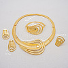Teardrop Zinc Alloy Bracelets & Earrings & Necklaces & Rings Sets FS-WG46F47-01-4