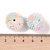 Handmade Luminous Polymer Clay Rhinestone Fancy Beads CLAY-H003-04-5