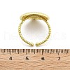 Brass Cuff Rings for Women RJEW-C123-08D-G-5