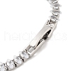 Brass Pave Clear Cubic Zirconia Horse Eye Link Bracelets BJEW-B094-03A-P-3