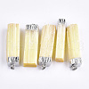 Electroplate Natural Selenite Big Pendants G-S344-41-2