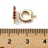 Horse Shoes Rack Plating Brass Micro Pave Cubic Zirconia Pendant Bails KK-S397-07E-3