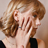 Crafans 6Pcs 3 Colors Stainless Steel Plain Band Rings RJEW-CF0001-02-7