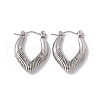 Non-Tarnish 304 Stainless Steel Teardrop Hoop Earrings for Women EJEW-E199-13P-1