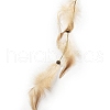 Indian Woven Web/Net with Feather Hanging Ornaments HJEW-G025-08A-3