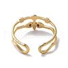 304 Stainless Steel Open Cuff Rings for Women RJEW-M020-09G-3