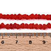 Frosted Transparent Glass Beads Strands GLAA-N016-4mm-08-4