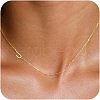 Brass Initial Link Chain Necklaces for Women FS-WG848C9-21-1