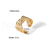 Stainless Steel Cross Hollow Web Cuff Ring Unique Design KZ3825-2-2