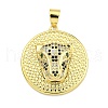 Brass Micro Pave Cubic Zirconia Pendants KK-K354-11B-G-1