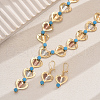 Sweetheart Iron Heart Y-shaped Necklaces and Earrings Set for Women's Vacation Parties MN6512-1
