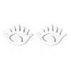 304 Stainless Steel Hollow Out Eye Stud Earrings for Women EJEW-PW0002-12P-1