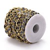 Golden Plated Alloy Enameled Coffee Bean Links Chains LCHA-H004-01G-B-4