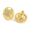 Rack Plating Brass Micro Pave Clear Cubic Zirconia Stud Earrings EJEW-I313-10G-01-2