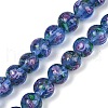 Handmade Glod Sand Lampwork Beads Strands LAMP-B028-03I-10mm-1