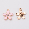 Zinc Alloy Enamel Flower Pendant ENAM-TAC0007-14A-1