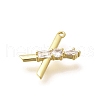 Brass Micro Pave Cubic Zirconia Pendants KK-M310-01G-24-2