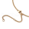 Stainless Steel Initial Letter Rectangle Pendant Necklace for Men Women NJEW-E090-01G-13-4