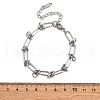 304 Stainless Steel Paperclip Chain Bracelets for Women BJEW-P347-03P-5